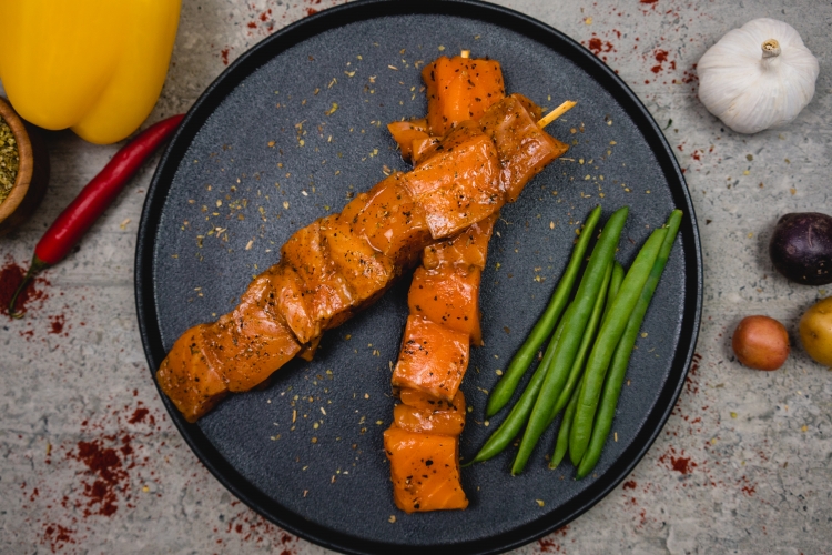 Brochette de saumon à l'érable *